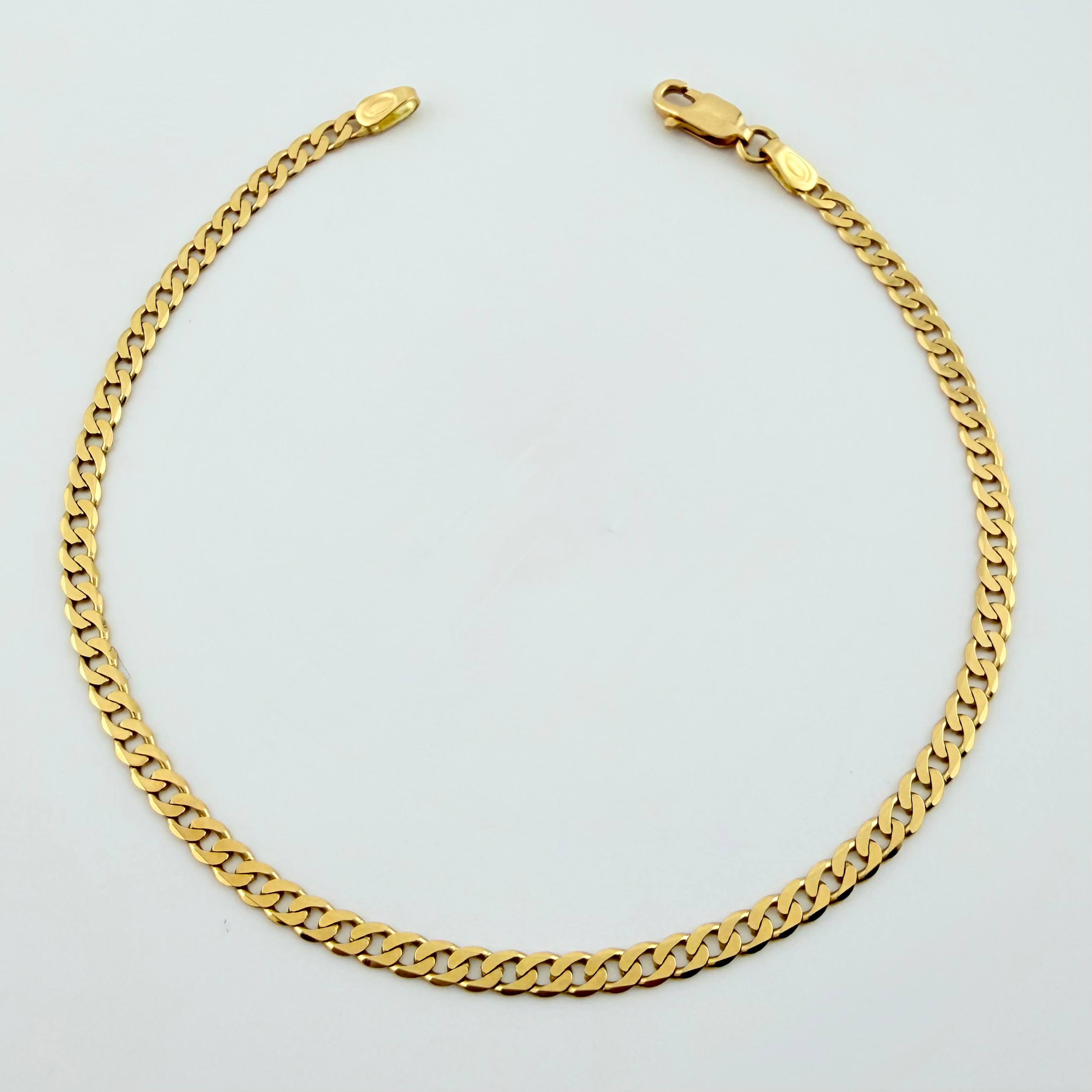 Pulso Cubano 4gr / 21.5cm / 3.1mm Oro Amarillo +1 18K