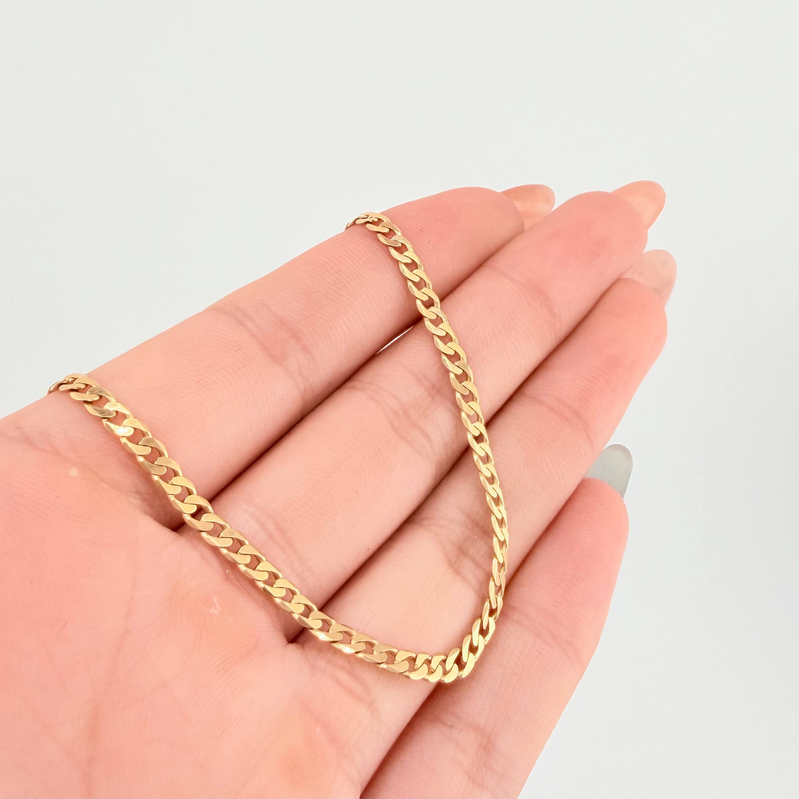 Pulso Cubano 4gr / 21.5cm / 3.1mm Oro Amarillo +1 18K