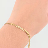 Pulso Cubano 4gr / 21.5cm / 3.1mm Oro Amarillo +1 18K