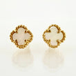 Topos Trebol Blanco 1.95gr / 7mm Oro Amarillo 18K