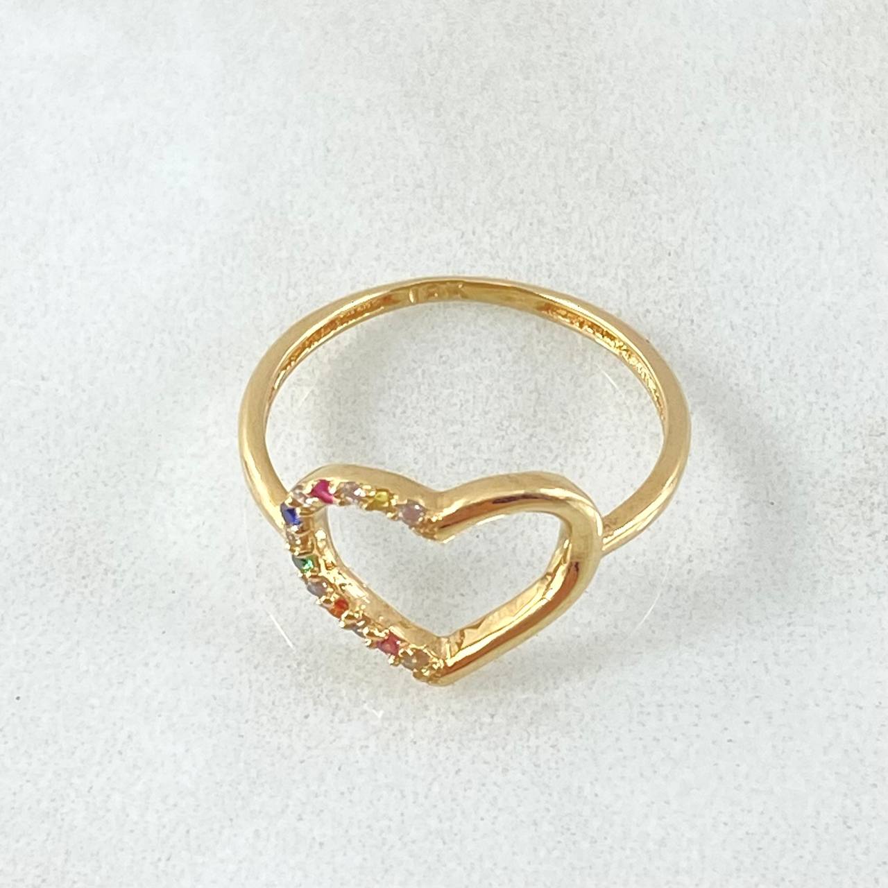 Anillo Silueta Corazon 1.35gr / T5 1/4 / Oro 18K -