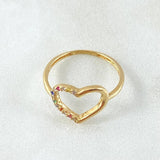 Anillo Silueta Corazon 1.35gr / T5 1/4 / Oro 18K -