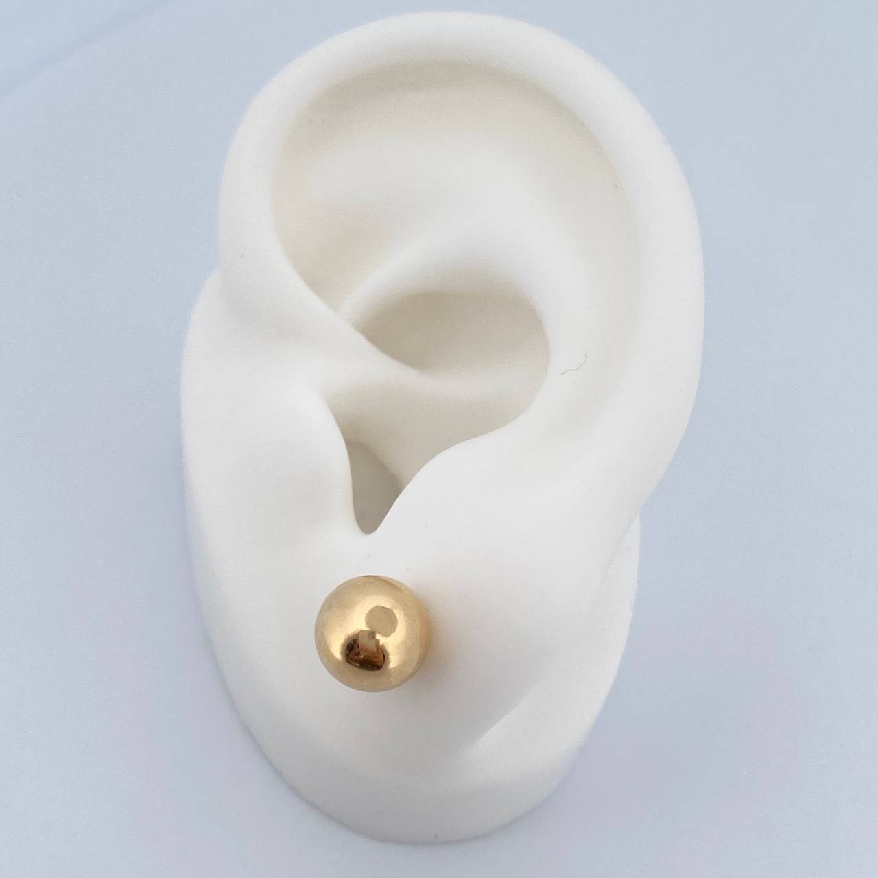 Topos Bola 0.85gr / 8mm Lisa Oro Amarillo 18K $