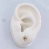 Topos Flor 0.6gr / Circones Blancos Verde Oro Amarillo 18K $