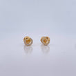 Topos Circulo Corazon 0.7gr / Circones Blancos Oro Amarillo  18K $