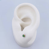 Topos Cuatro Garras 0.45gr / Circon Verde Oro Amarillo 18K $