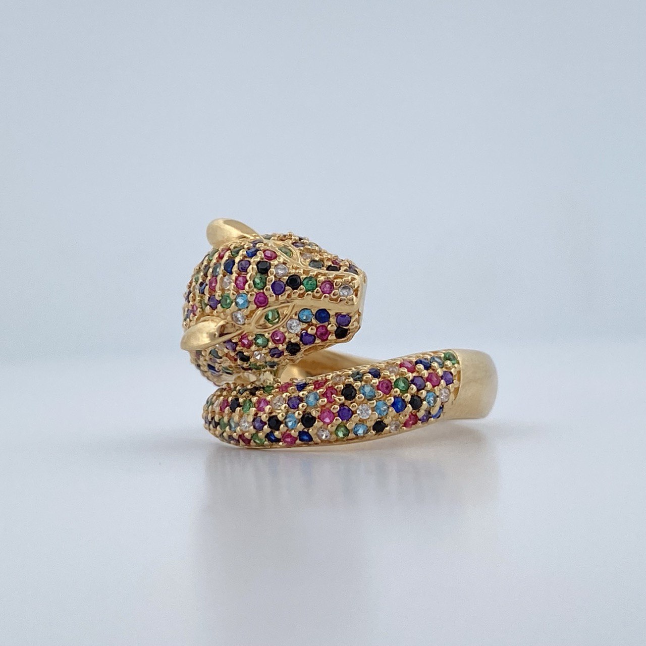 Anillo Pantera 7gr / T8 / Oro Amarillo 18K &