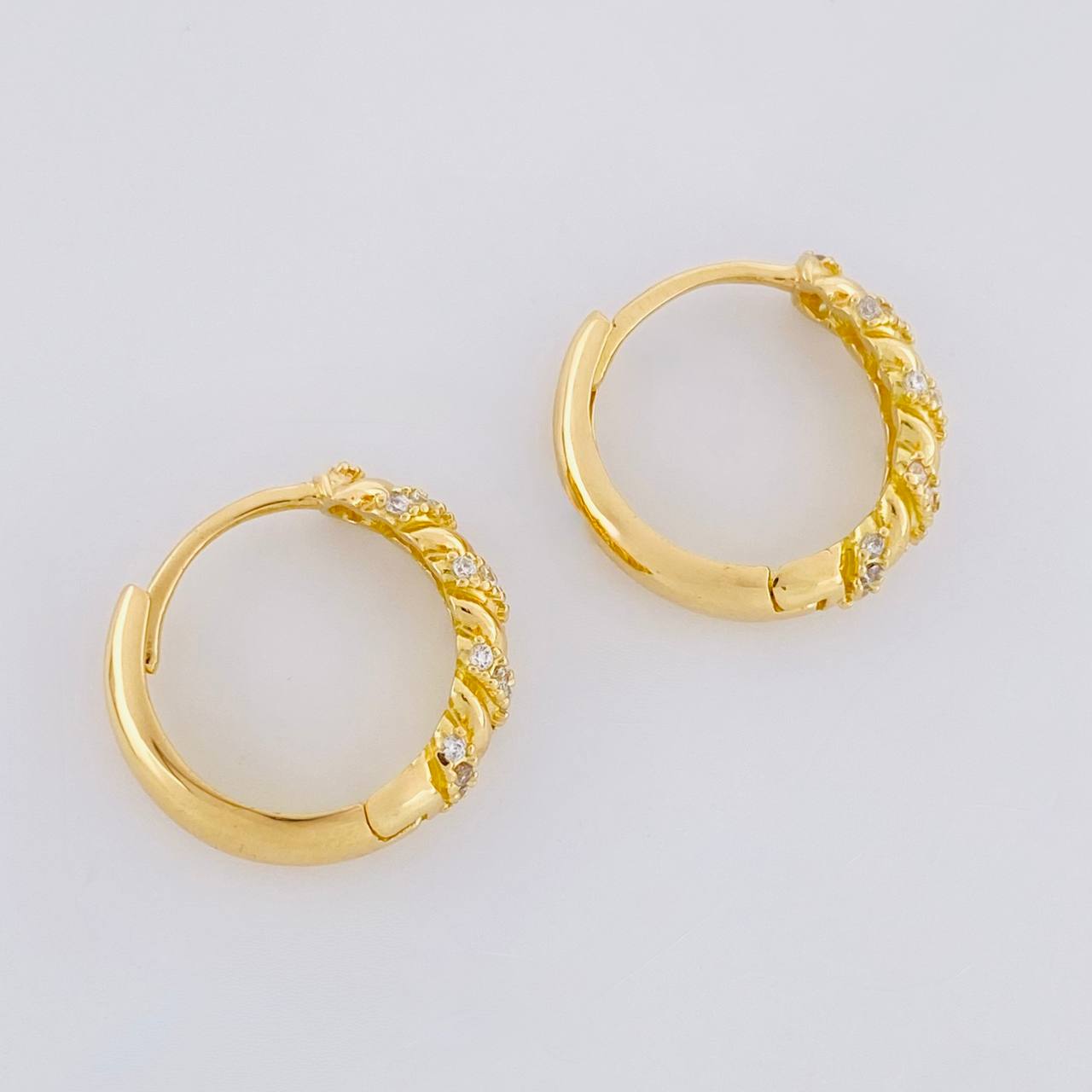 Candongas Rubi 3.6g / 1.6cm Oro Amarillo 18K