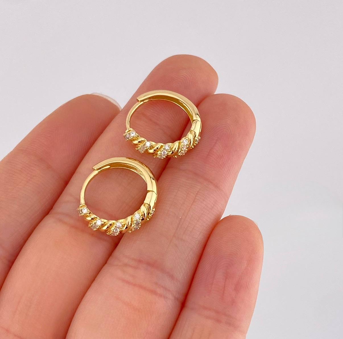 Candongas Rubi 3.6g / 1.6cm Oro Amarillo 18K