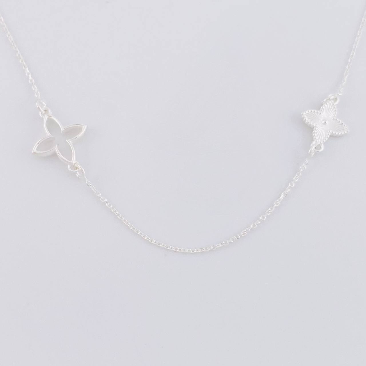 Cadena Aro Seguido Treboles 5.85g / 60cm / 1.1mm Plata 925