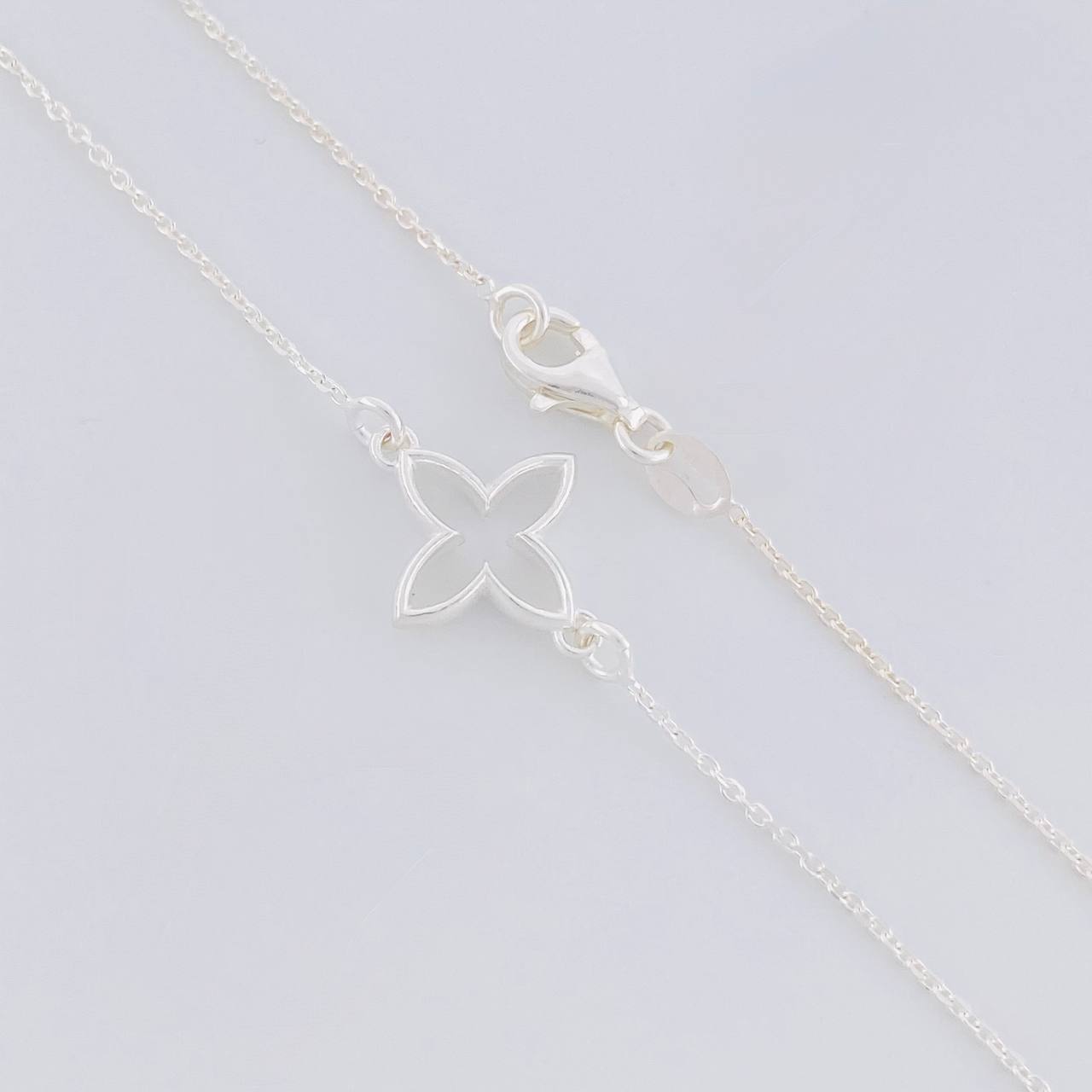 Cadena Aro Seguido Treboles 5.85g / 60cm / 1.1mm Plata 925