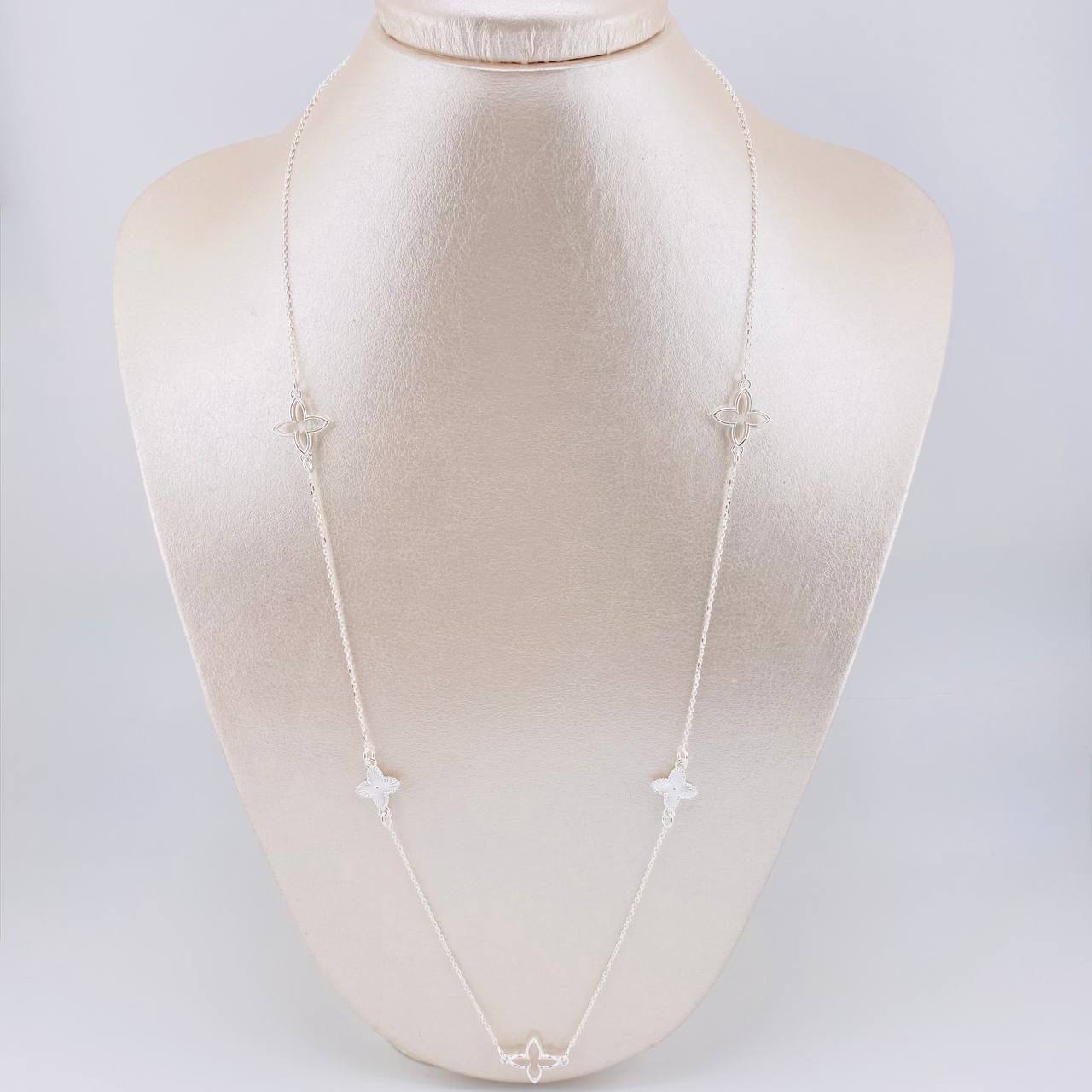Cadena Aro Seguido Treboles 5.85g / 60cm / 1.1mm Plata 925