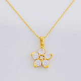 Cadena Aro Seguido Flor 3.05g / 45cm / 1.2mm Plata Vermeil 925