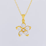 Cadena Aro Seguido Flor 3.05g / 45cm / 1.2mm Plata Vermeil 925