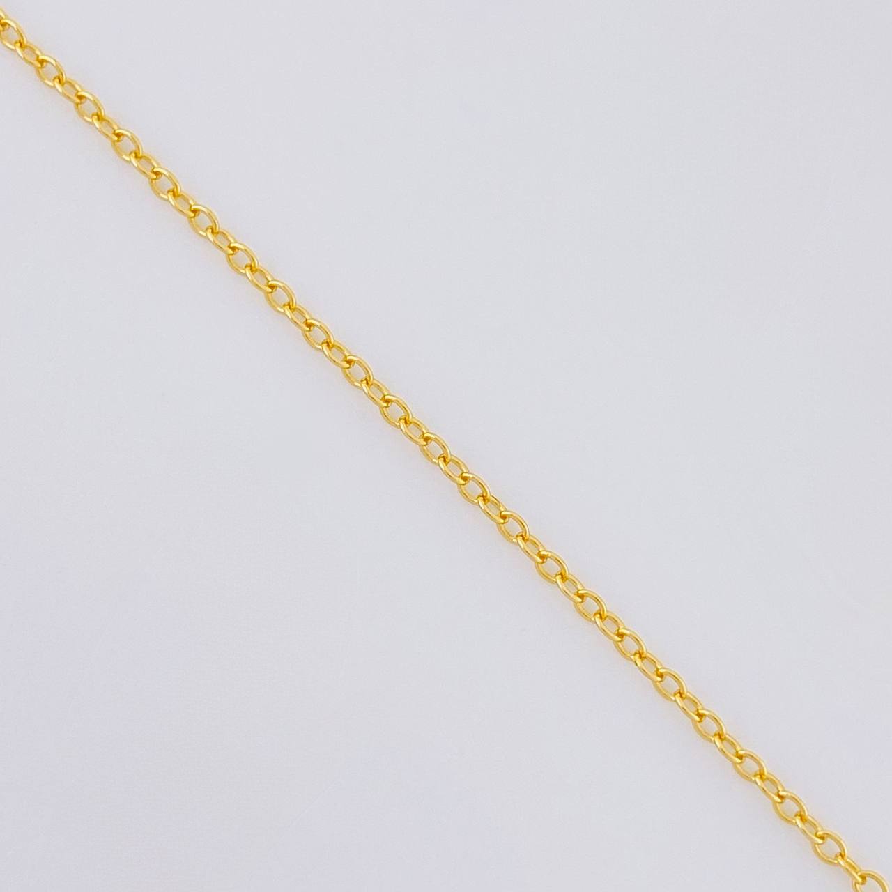 Cadena Aro Seguido Flor 3.05g / 45cm / 1.2mm Plata Vermeil 925