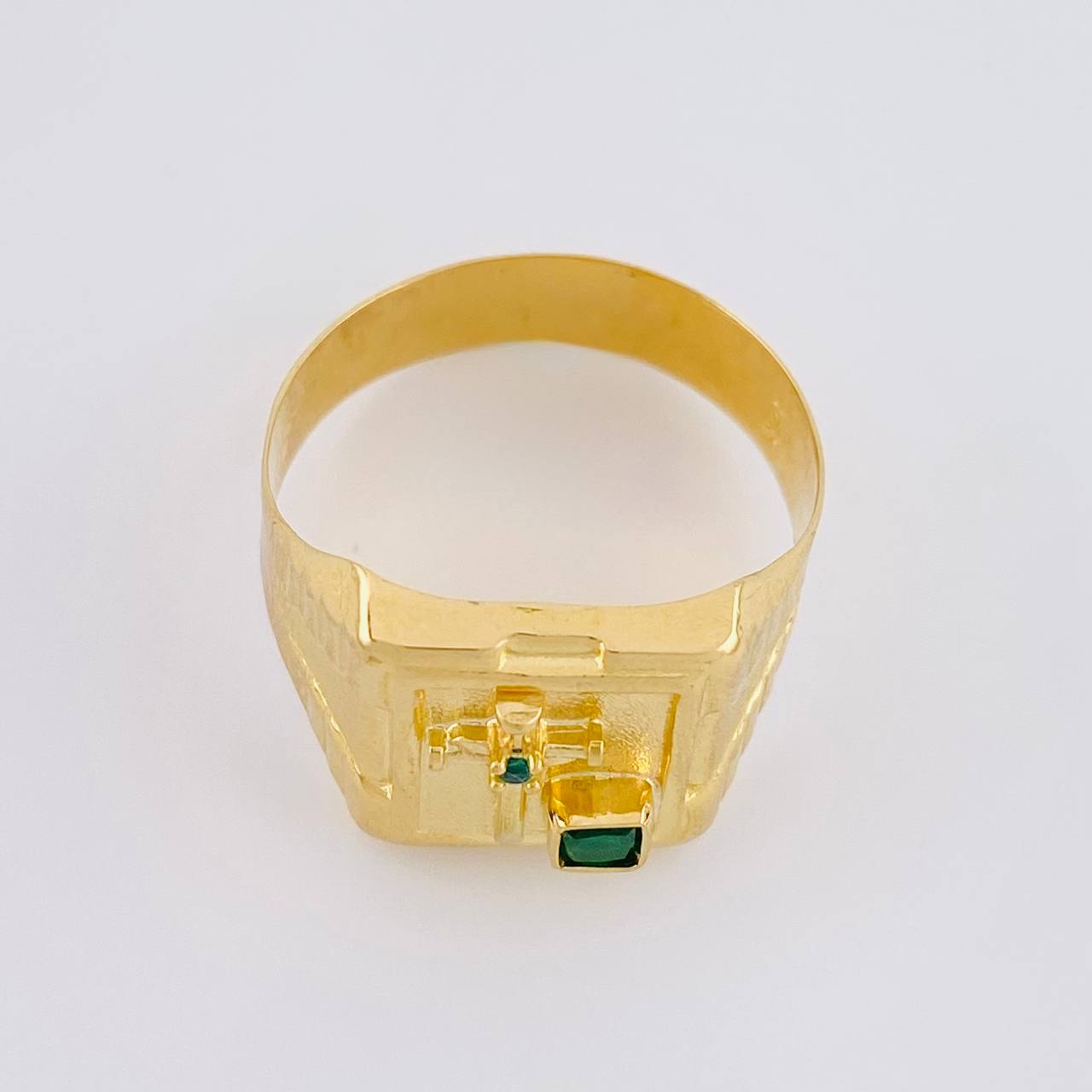 Anillo Sello Cruz Clavo 3,05g / T9 1/4 Oro Amarillo 18K