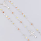 Rosario Vigen Milagrosa 7.5g / 45cm / 3mm Plata Vermeil 925