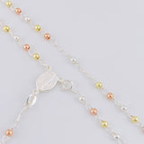 Rosario Vigen Milagrosa 7.5g / 45cm / 3mm Plata Vermeil 925