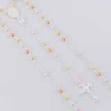 Rosario Vigen Milagrosa 7.4g / 45cm / 3mm Plata Vermeil 925