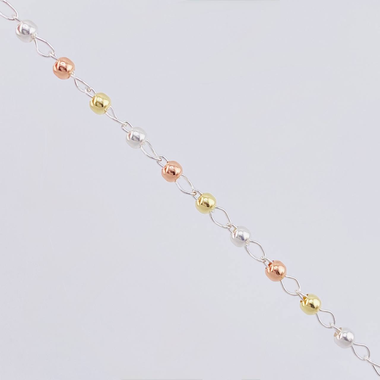 Rosario Vigen Milagrosa 7.4g / 45cm / 3mm Plata Vermeil 925