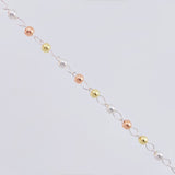 Rosario Vigen Milagrosa 7.4g / 45cm / 3mm Plata Vermeil 925