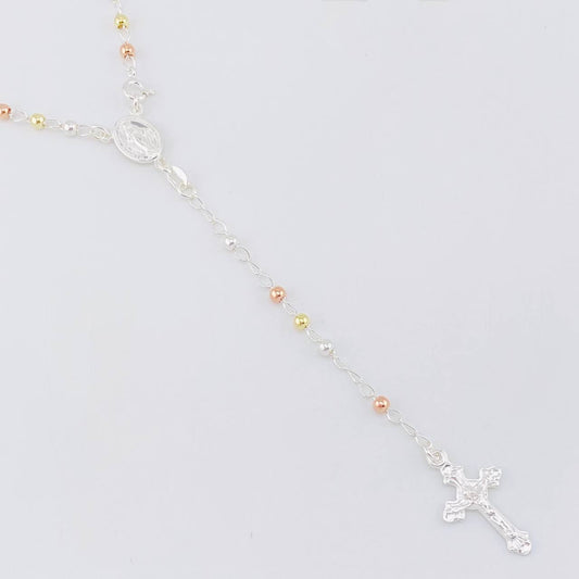 Rosario Vigen Milagrosa 7.4g / 50cm / 3mm Plata Vermeil 925