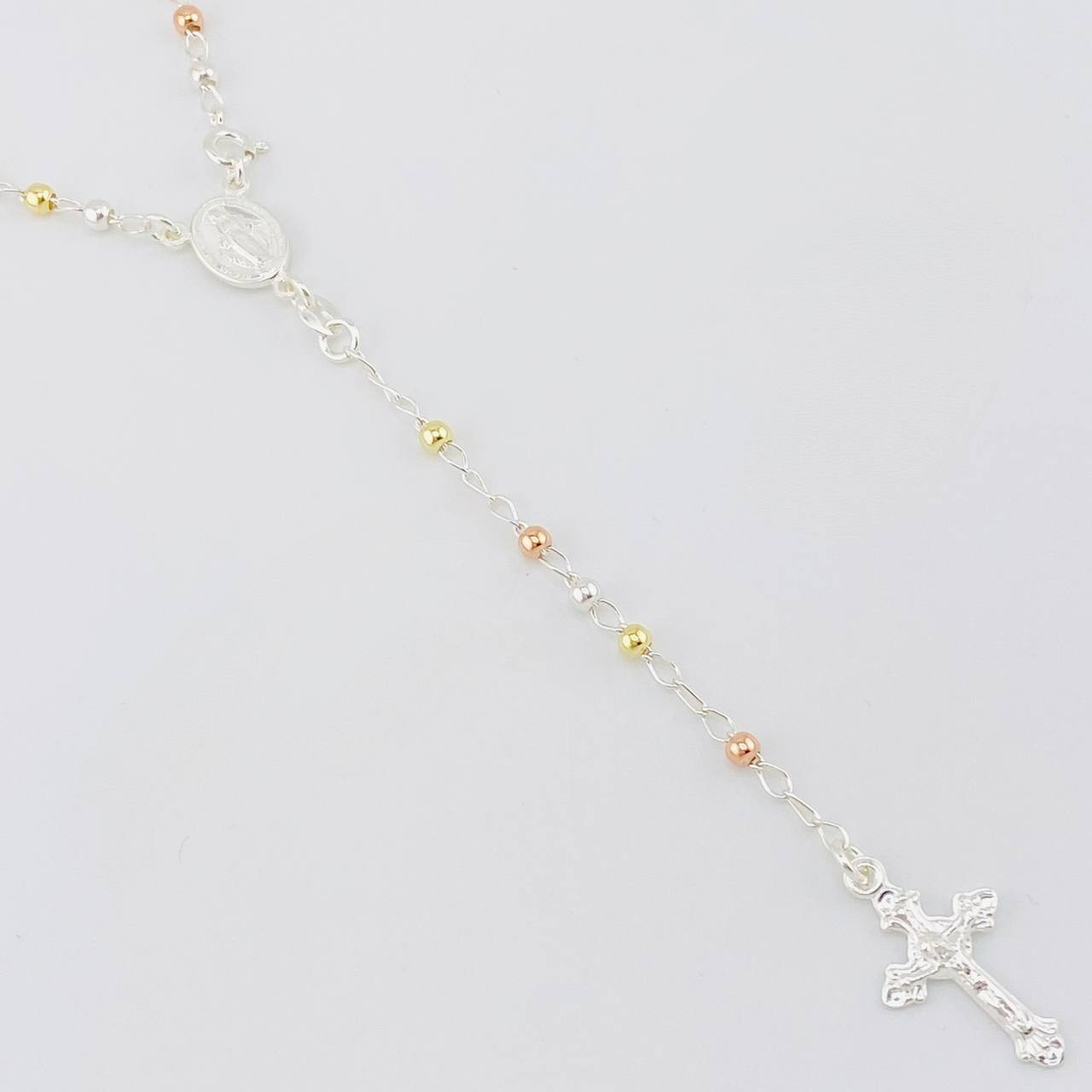 Rosario Vigen Milagrosa 7.55g / 45cm / 1.35mm Plata Vermeil 925