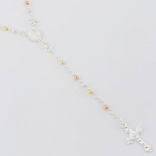 Rosario Vigen Milagrosa 7.55g / 45cm / 1.35mm Plata Vermeil 925