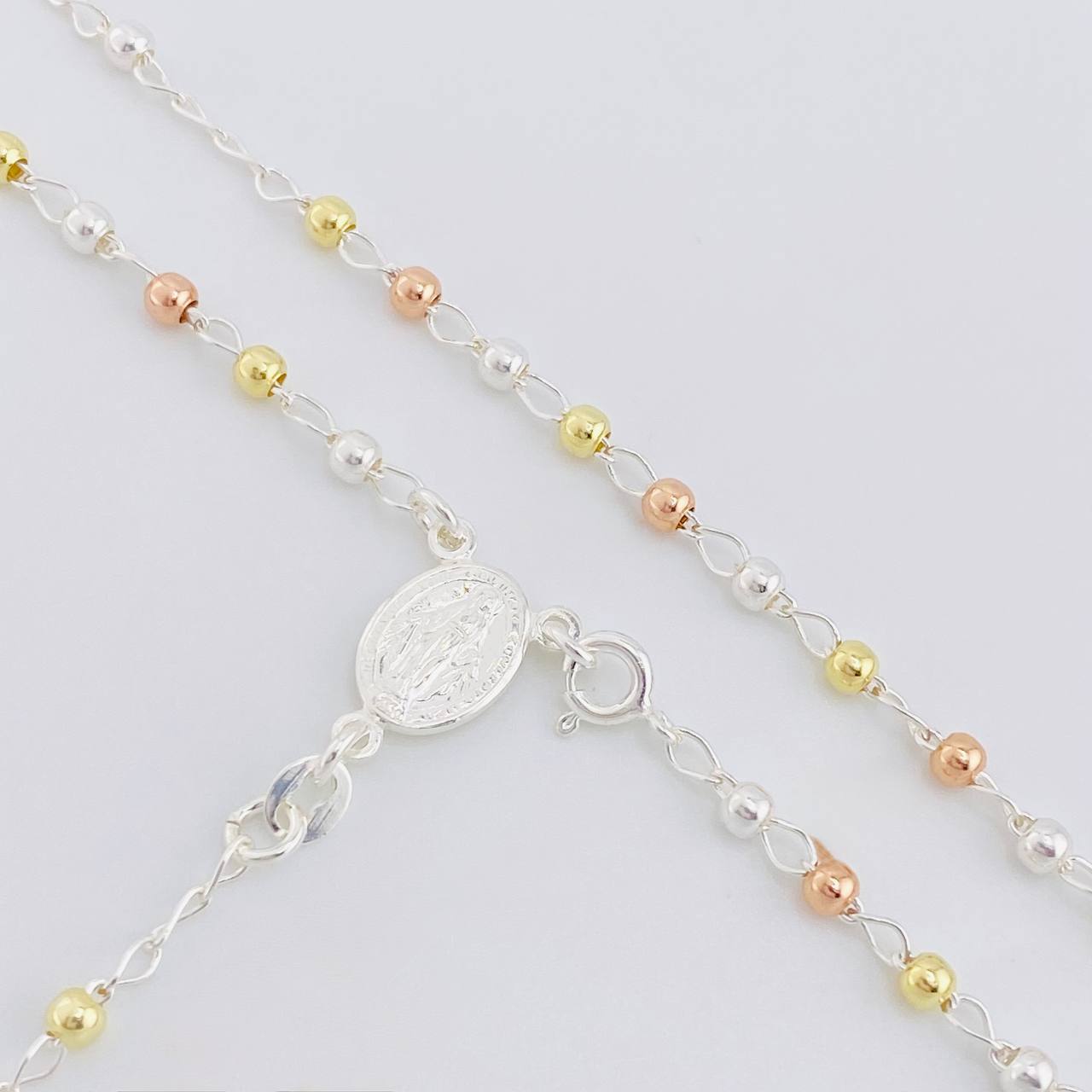 Rosario Vigen Milagrosa 7.55g / 45cm / 1.35mm Plata Vermeil 925