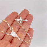 Rosario Vigen Milagrosa 7.55g / 45cm / 1.35mm Plata Vermeil 925