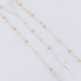 Rosario Vigen Milagrosa 7.5g / 45cm / 3mm Plata Vermeil 925