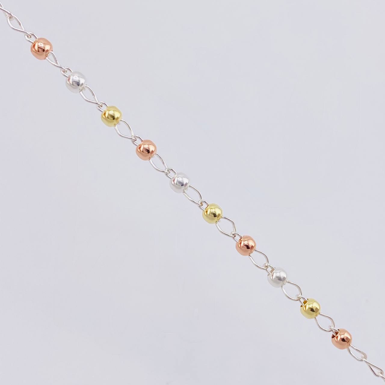 Rosario Vigen Milagrosa 7.5g / 45cm / 3mm Plata Vermeil 925