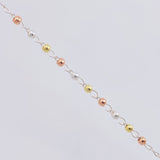 Rosario Vigen Milagrosa 7.5g / 45cm / 3mm Plata Vermeil 925