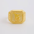 Anillo Sello san Miguel Arcángel 3.55g / T10 Oro Amarillo 18K