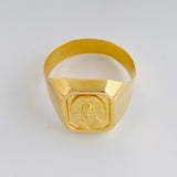 Anillo Sagrado Corazon de Jesús 3.9g / T10 Oro Amarillo 18K