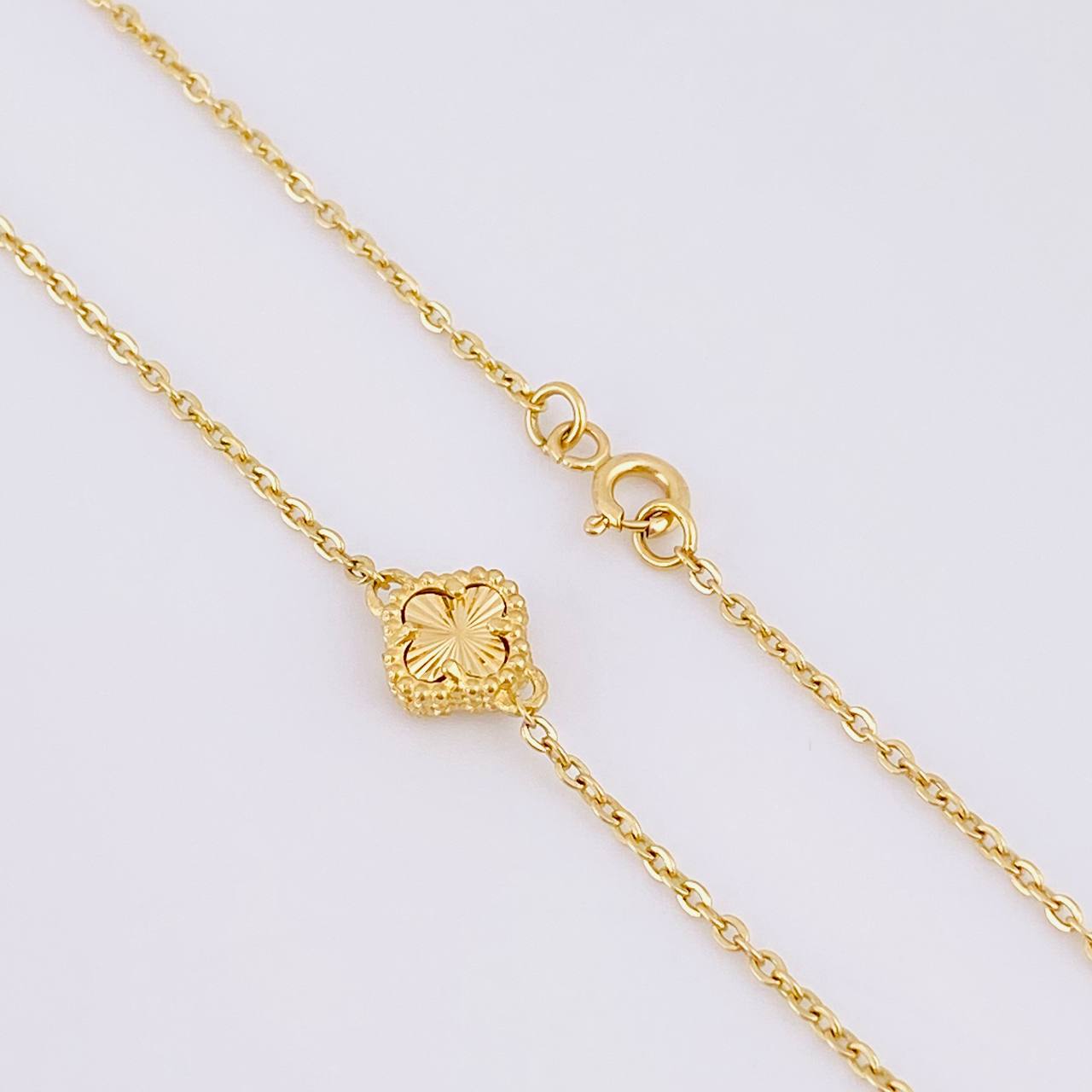 Cadena Aro Seguido Trebol 5.9g / 50cm / 1mm Oro Amarillo 18K