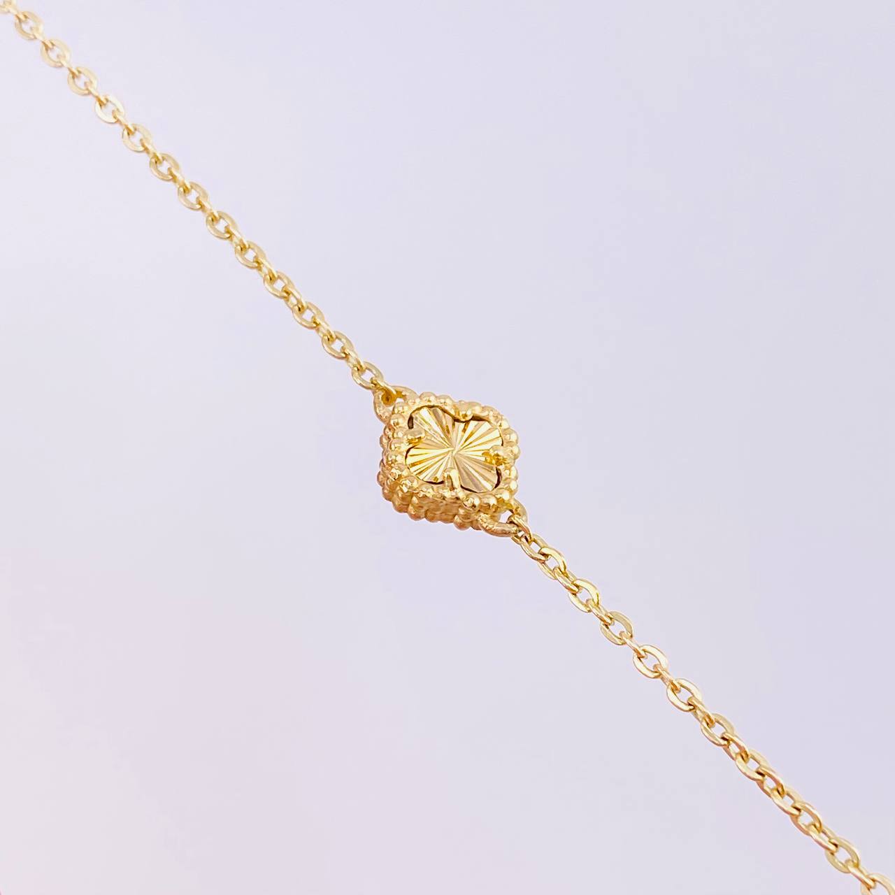 Cadena Aro Seguido Trebol 5.9g / 50cm / 1mm Oro Amarillo 18K
