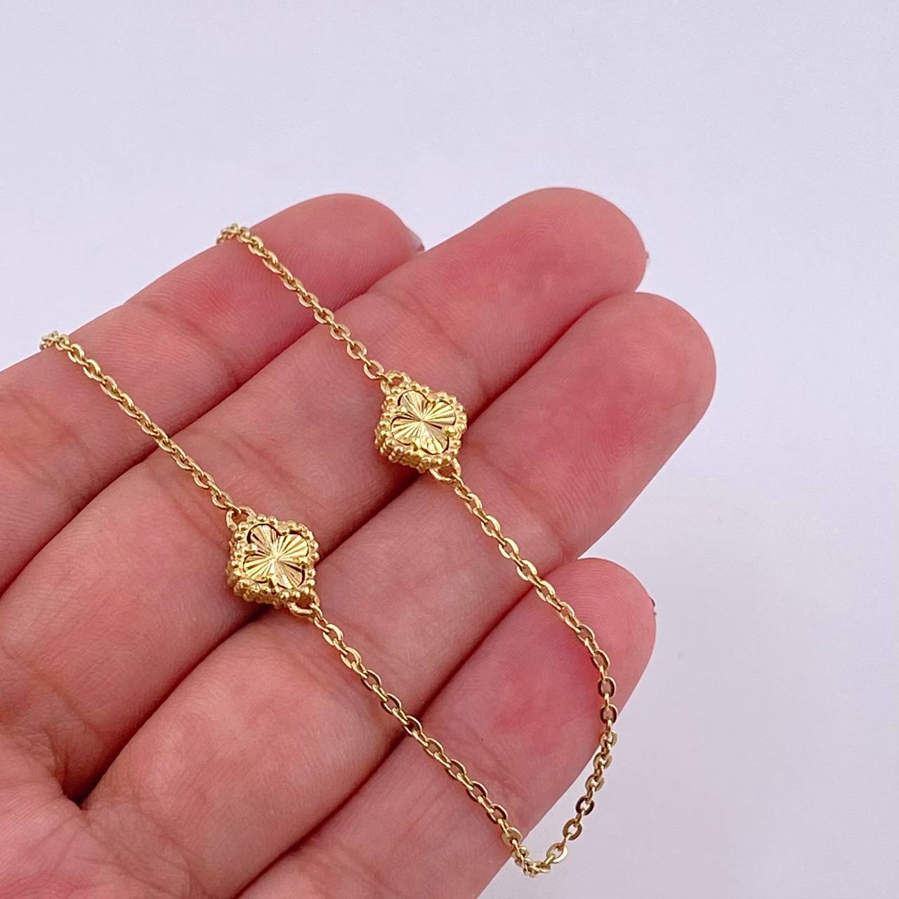 Cadena Aro Seguido Trebol 5.9g / 50cm / 1mm Oro Amarillo 18K