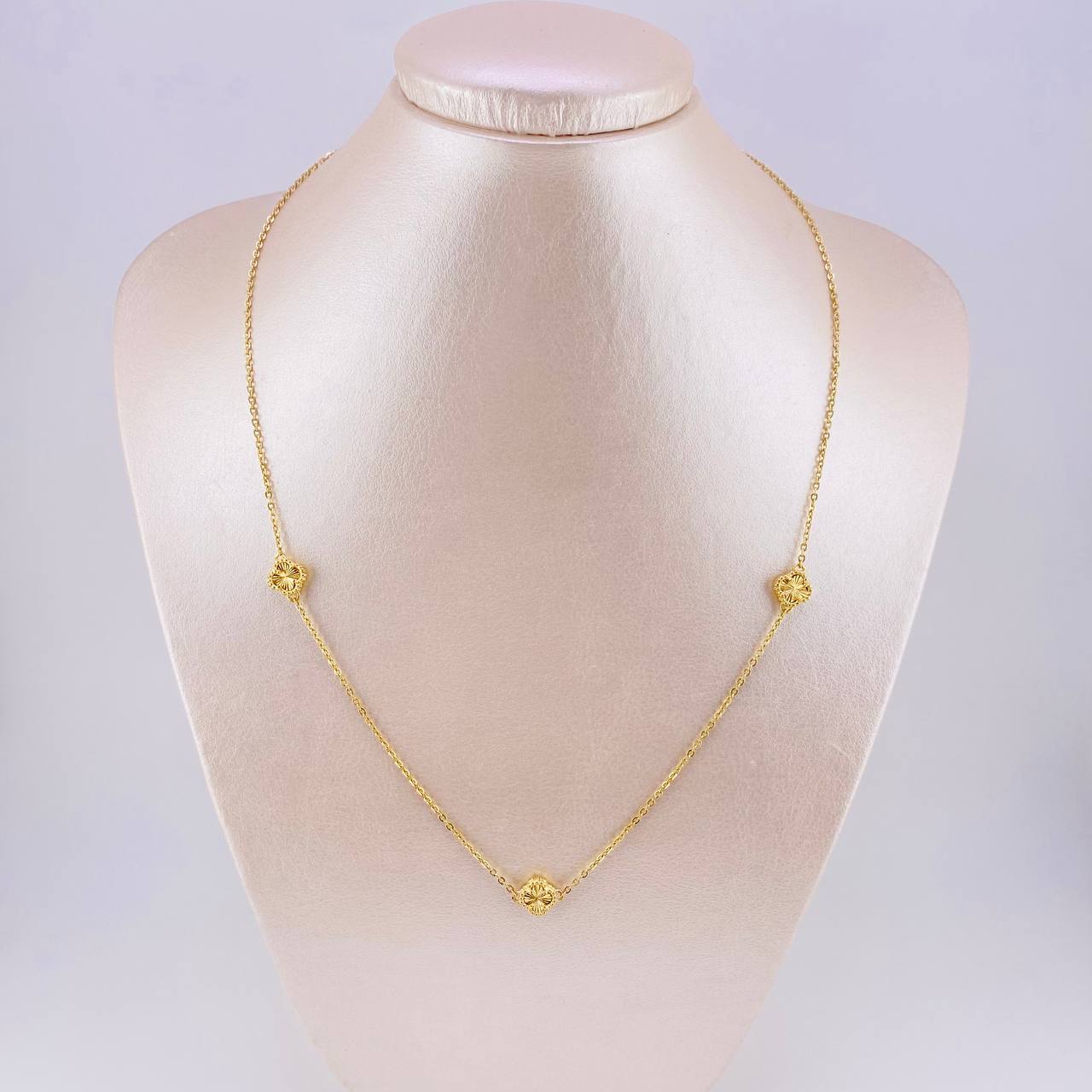 Cadena Aro Seguido Trebol 5.9g / 50cm / 1mm Oro Amarillo 18K