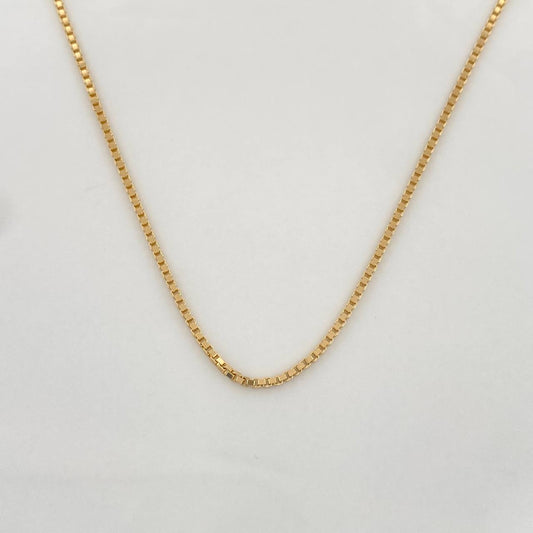 Cadena Veneciana 3.45g / 45cm / 0.91mm Oro Amarillo 18K