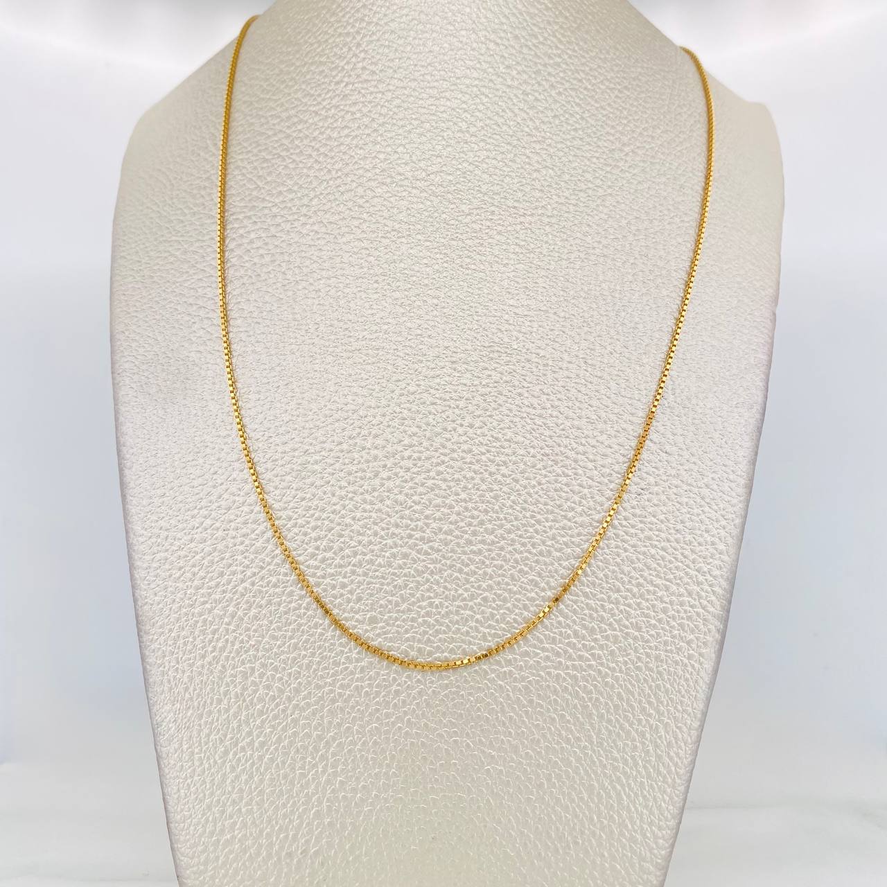 Cadena Veneciana 3.45g / 45cm / 0.91mm Oro Amarillo 18K
