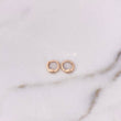 Candongas Rose 0.6gr / 0.9cm / Lisas Oro Rosa 18K $