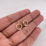 Candongas Rose 0.6gr / 0.9cm / Lisas Oro Rosa 18K $