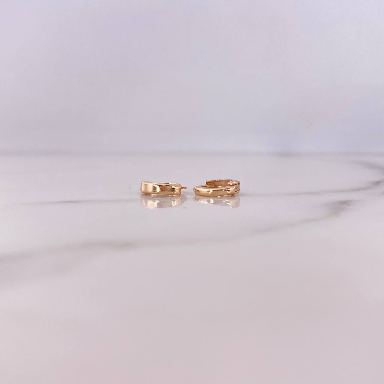 Candongas Rose 0.6gr / 0.9cm / Lisas Oro Rosa 18K #