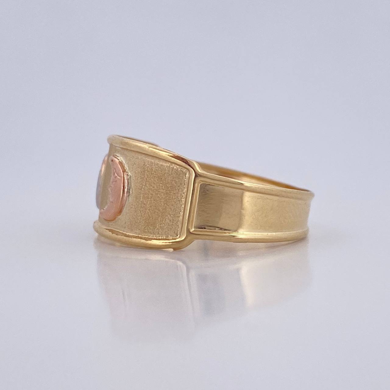 Anillo Luna 1.5gr / T8 1/2 / Oro 18K $