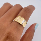Anillo Luna 1.5gr / T8 1/2 / Oro 18K $