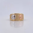 Anillo Flor 15s 1.8gr / T9 / Oro 18K &