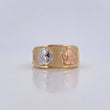 Anillo Flor 15s 1.8gr / T8 1/2 / Oro 18K $