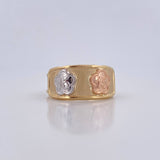 Anillo Flor 15s 1.8gr / T9 / Oro 18K &