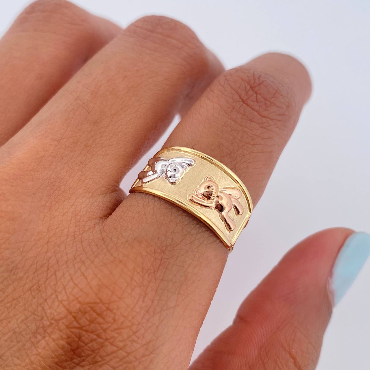 Anillo Oso 1.7gr / T6 / Oro 18K $